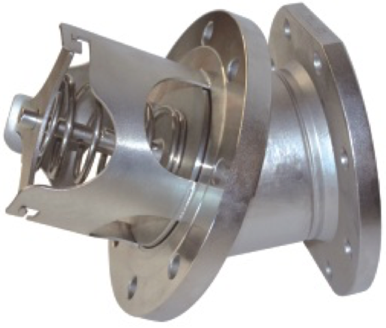 4" 45 graden Bodemklep Afsluiter