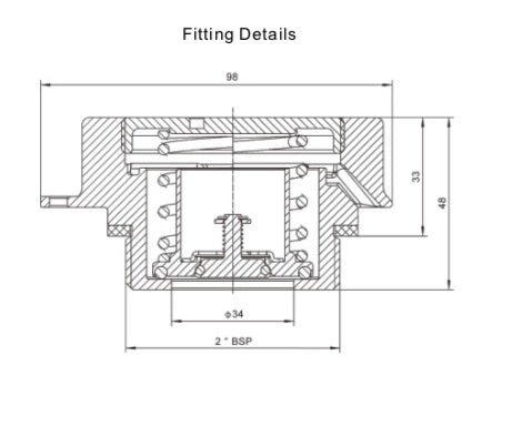 2%22 DN50 IBC Safety Relief Valve - AB500210301