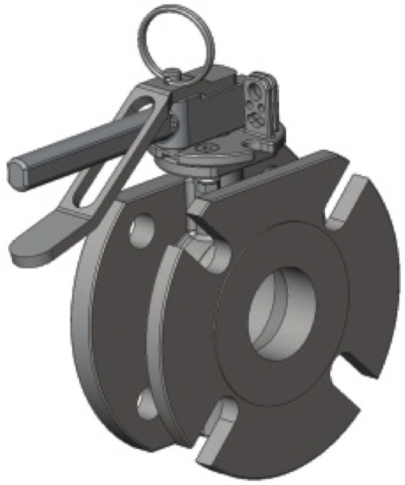 2%22 Flanged Air Inlet Butterfly Valve