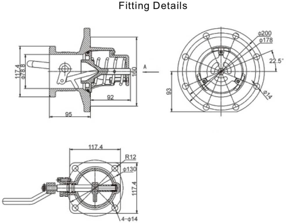 Bottom Discharge Foot Valve ISO Tank Container — Guard Europe BV