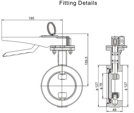 3 Clamped Butterfly Valve 3