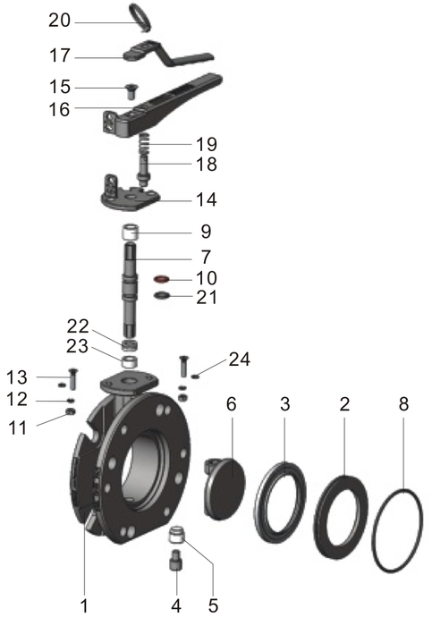 3   Flanged Butterfly Valve 3