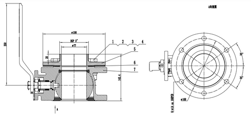 3%22 Ball Valve Assembly + 3%22 BSp Output