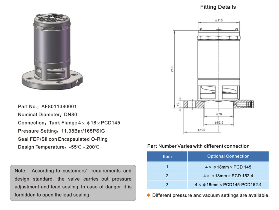 3%22 Flanged Safety Relief Valve