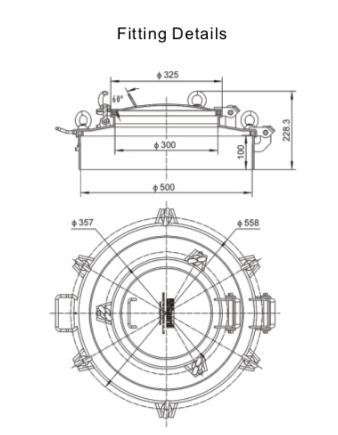 500mm Road Tanker Manlid Fitting Details