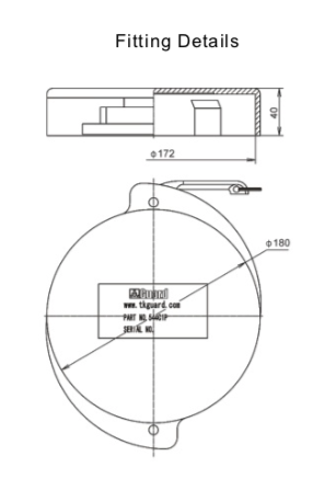 544C1P Dust Cap Fitting Details