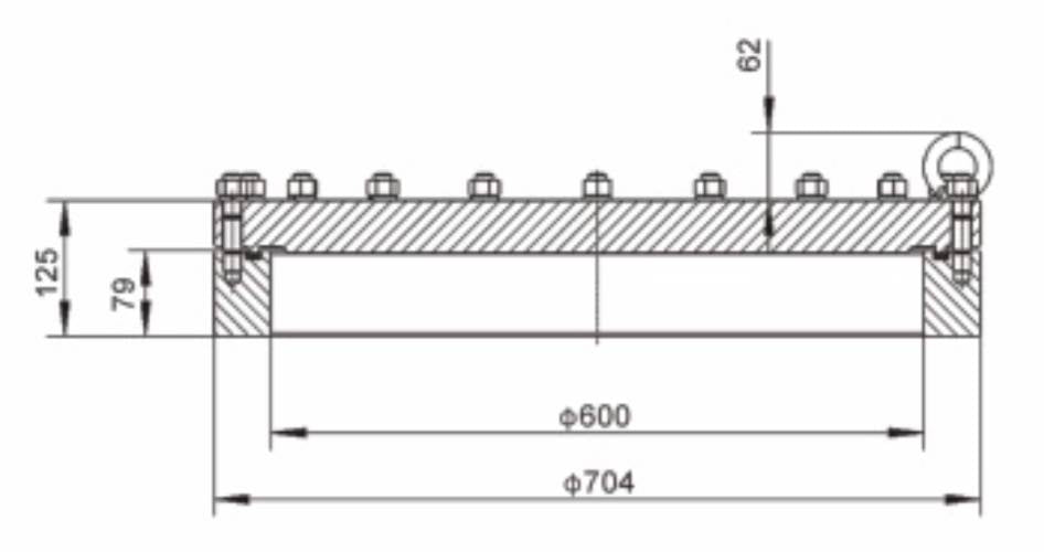 600mm FBM Manlid assembly