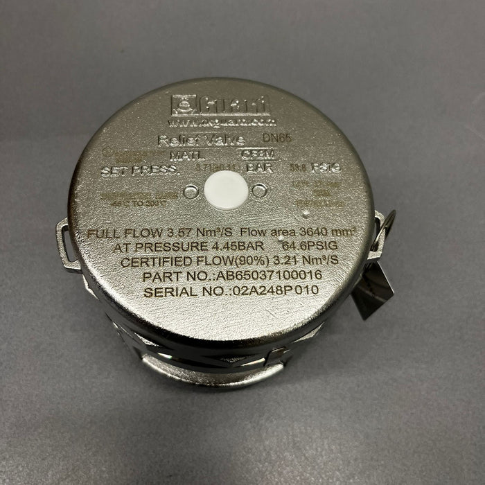 2.5" BSP Safety Relief Valve, pressure only 3.71 bar