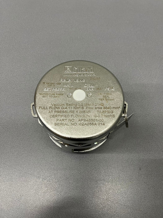 2,5" BSP veiligheidsventiel, druk 4,4 bar, vacuum 0,21 bar