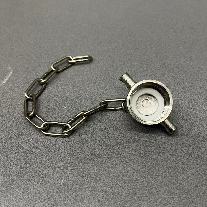 DN20 BSP-Staubkappe aus Edelstahl mit Kette und PTFE-Dichtung