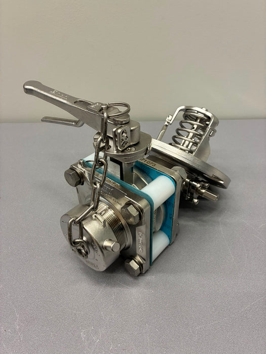 3" 45°Foot Valve + 3" Clamped Butterfly Valve +3" BSP Outlet