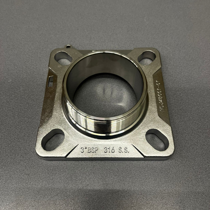 3" BSP uitlaatflens voor onderlossing