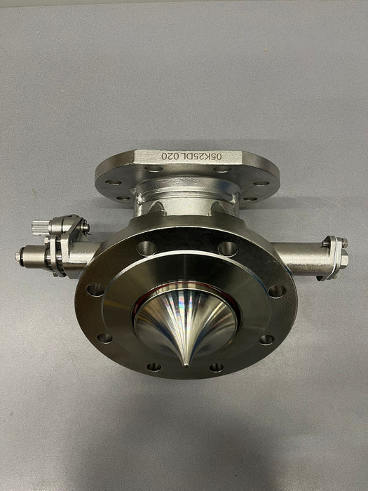 4" 45° Manual Bottom Discharge-Steam heated - Pointed Poppet