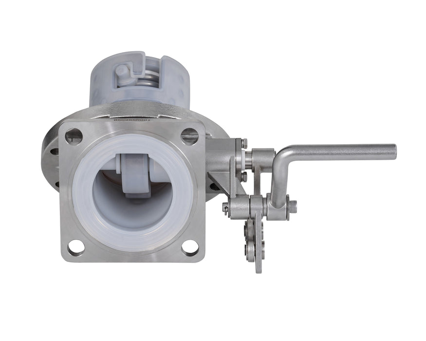 3” 45° Foot Valve, PFA lined