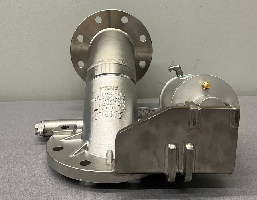 Vanne pneumatique à pied rapide 4" 90°