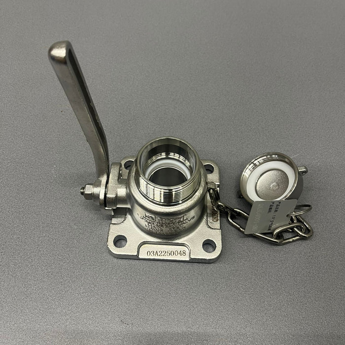 1.5" Luchtinlaat kogelkraan, 316L roestvrij staal