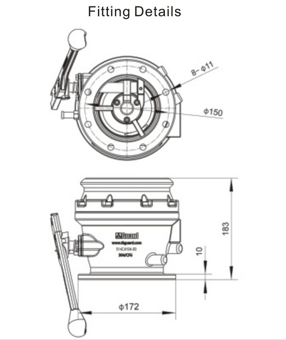Tandwieltype olieafvoerklep