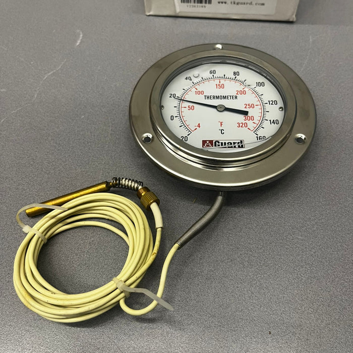 Temperature Gauge: 3000 mm Capillary, DN100 / 4”