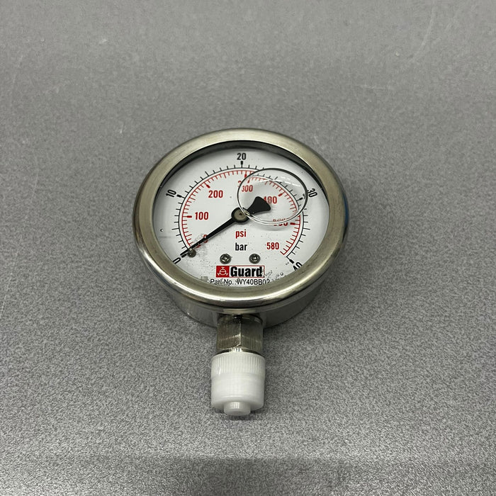Manomètre, 0-40 bar (0-600 PSI), raccord inférieur 1/4" BSP