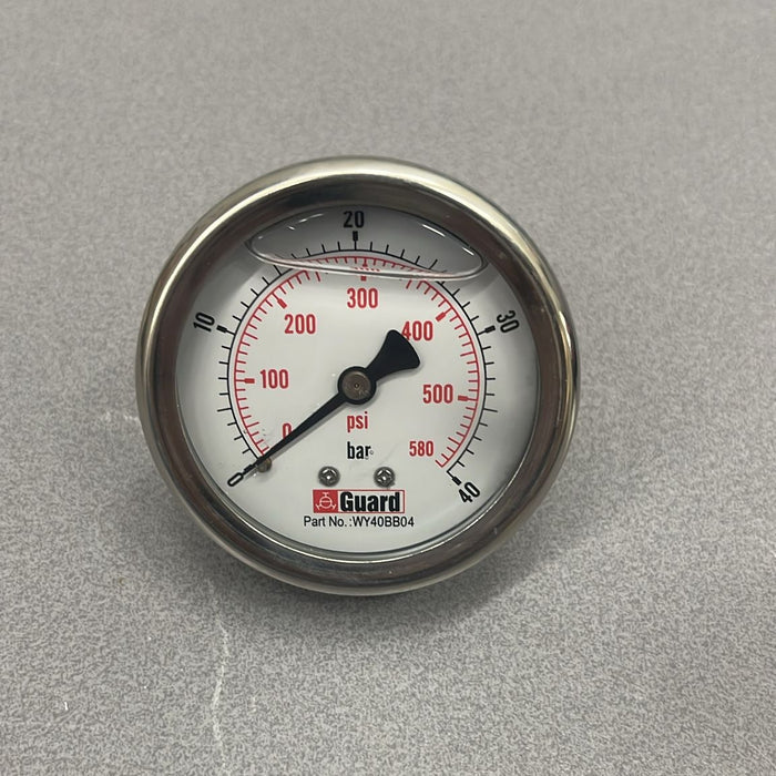 Manomètre, 0-40 bar (0-600 PSI), raccord arrière 1/4” BSP