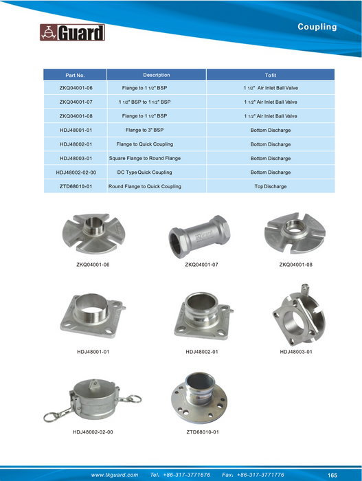 Connecteur d'accouplement pour robinet à boisseau sphérique d'entrée d'air 1,5"