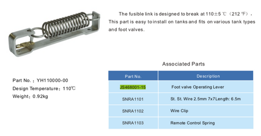 Foot Valve Operating Lever JS468001-15