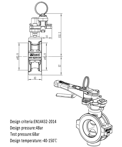 PFA Lined ballvalve