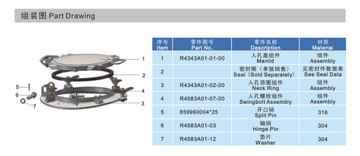 Split Pin for 300mm Low Profile Inspection Manlid