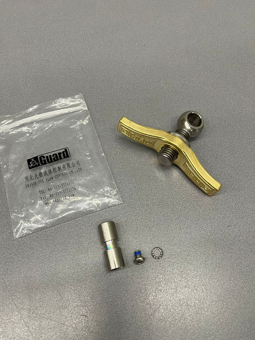 (Knevel) Vleugelmoer set (messing) kort