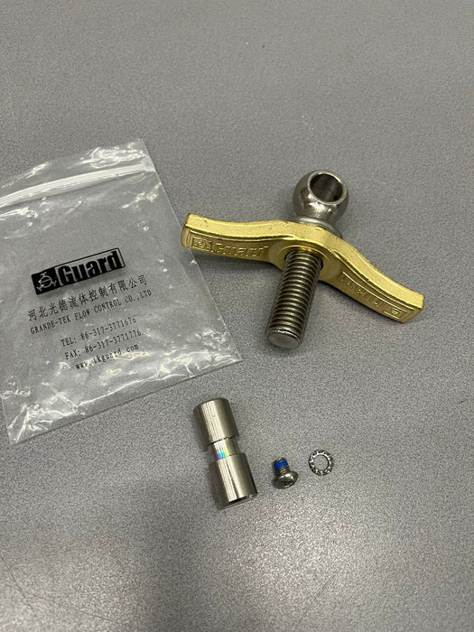 (Knevel) Vleugelmoer set (messing) lang